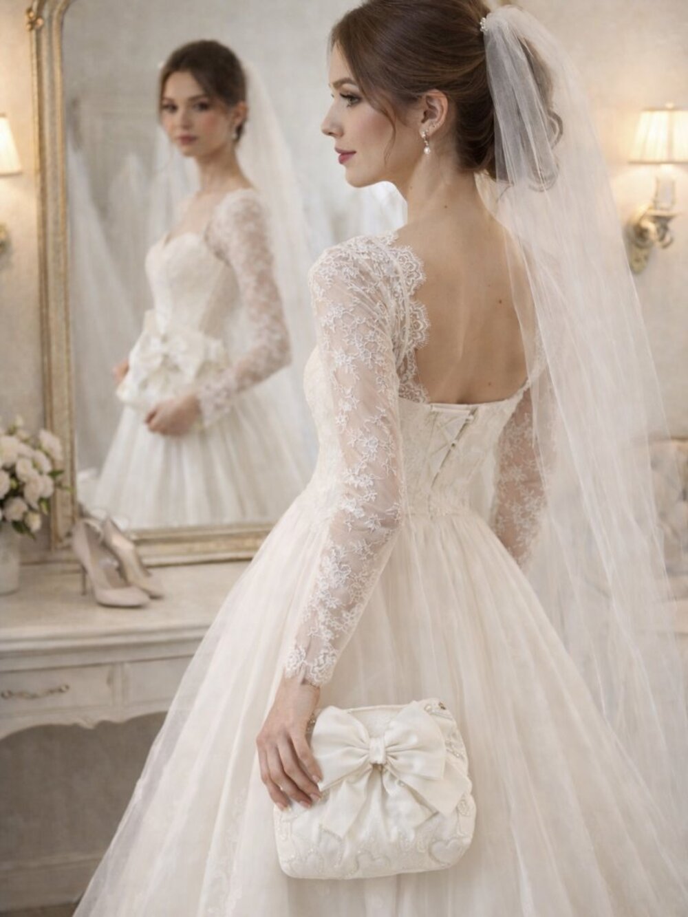 Victoria’s Secret Vintage White Satin Clutch Purse